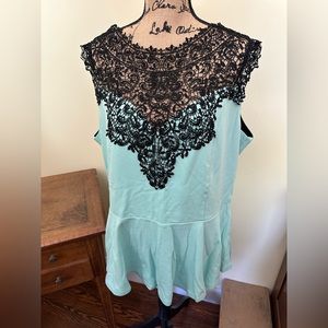 City Chic Tank with Lace Size XL